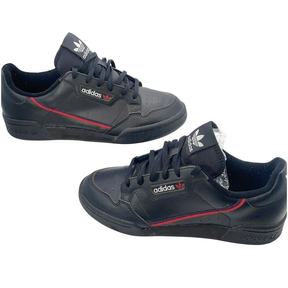 Adidas Continental 80 J 'Black Scarlet' Sneakers F99786 Women's Size 7